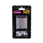 Relighting Birthday Candles, 10 Piece, with holders